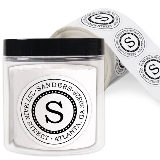 Dotted Circle Round Address Labels